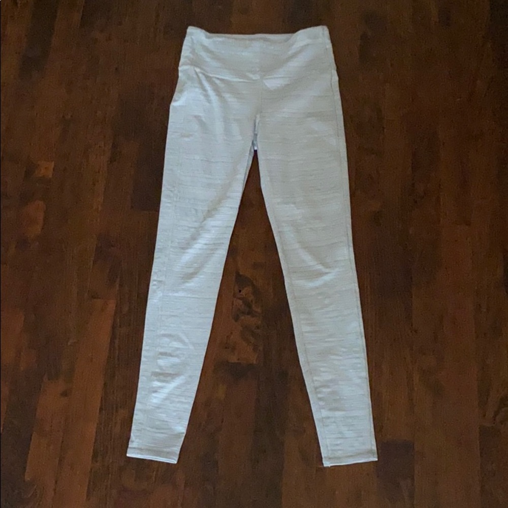 Athleta heathered gray yoga leggings, Sz Small